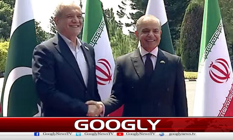 The arrival of the Iranian President at the Prime Minister's House was welcomed by the Guard of Honour