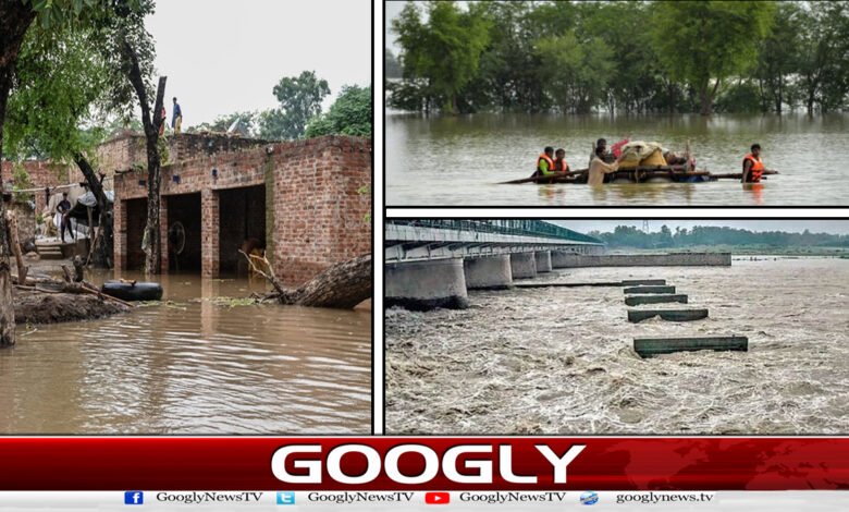 Water levels in rivers are high; several settlements have been inundated following the breaching of embankments on the Chenab and Indus rivers.
