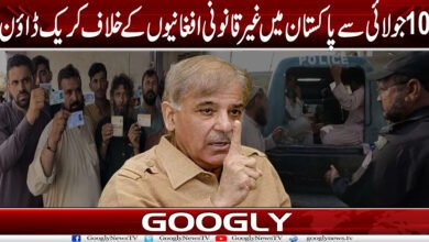 10 جولائی سے پاکستان میں غیر قانونی افغانیوں کے خلاف کریک ڈاؤن 2 afgg