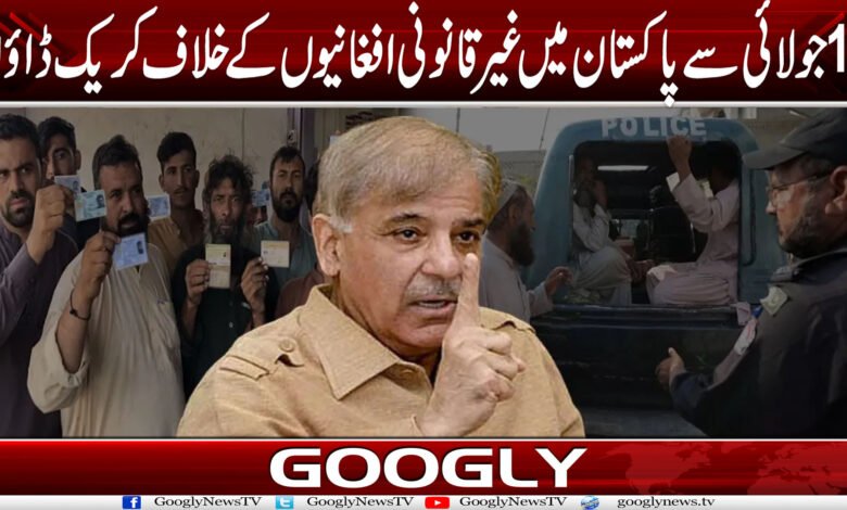10 جولائی سے پاکستان میں غیر قانونی افغانیوں کے خلاف کریک ڈاؤن 1 afgg