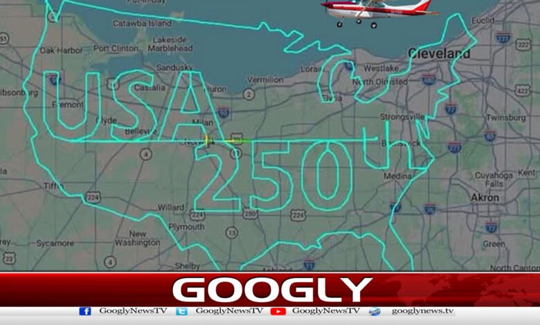 American pilot made incredible sky drawings