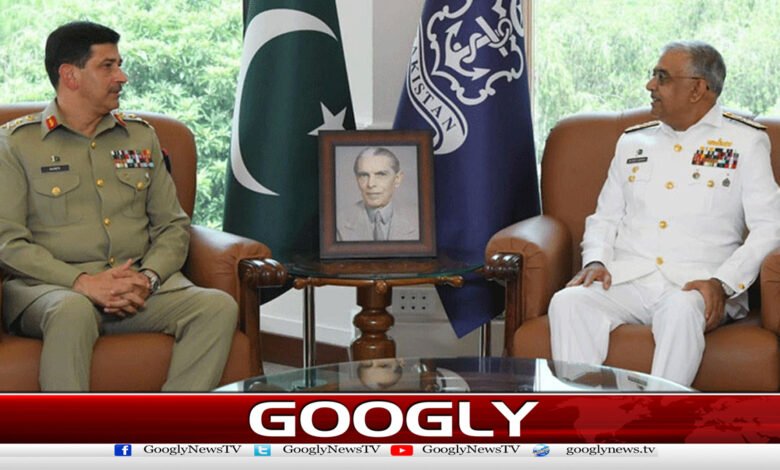 Strategic Command Commander General Amir Raza holds meetings at Naval and Air Headquarters.