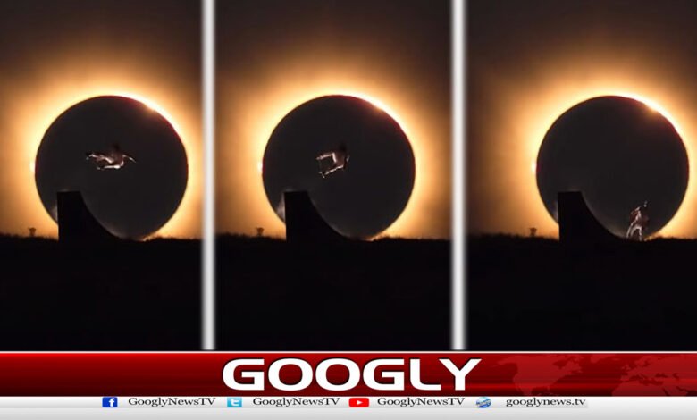 Video of skating in front of a solar eclipse goes viral