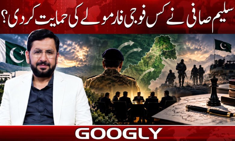 Which military formula did Saleem Safi support?