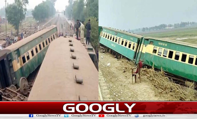 Multan: All coaches of the Rehman Baba Express derailed; 5 passengers killed.