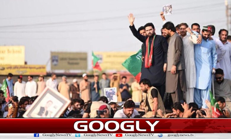 PTI's long march has reached Karak from Lakki Marwat.