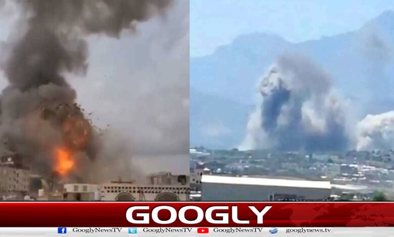 Yemeni army airstrikes on Houthi positions