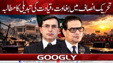 Rebellion within Tehreek-e-Insaf; demand for a change in leadership.