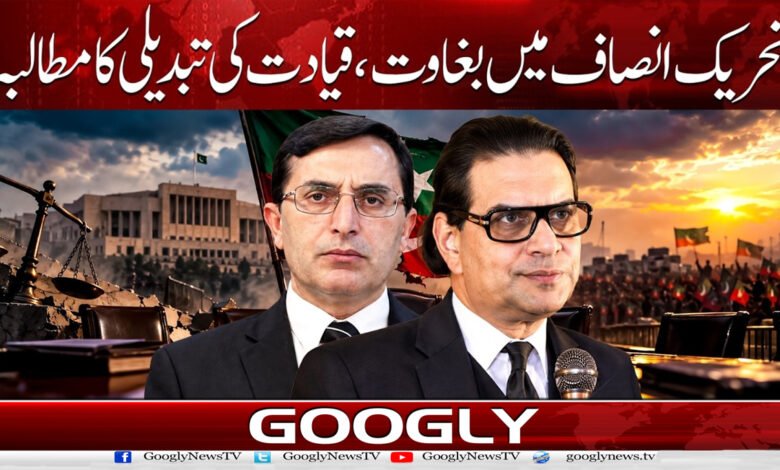Rebellion within Tehreek-e-Insaf; demand for a change in leadership.