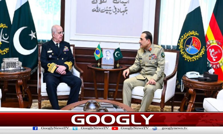 فیلڈمارشل سےبرازیلی چیف آف جوائنٹ چیفس کی ملاقات،دفاعی امورپرتبادلہ خیال 1 Brazilian Chief of Joint Chiefs meets Field Marshal, discusses defense matters