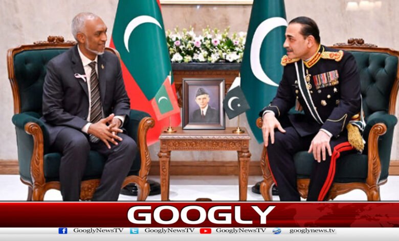 Important meeting between Maldivian President Dr. Muizzu and Field Marshal Asim Munir