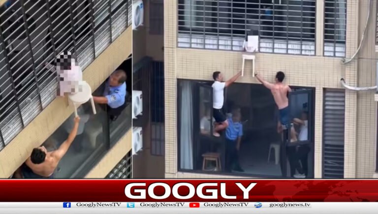A girl hanging from the 12th floor survived.