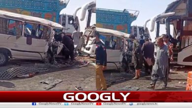 Collision between a wagon and a passenger coach in Lasbela; 12 people killed.