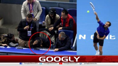 تماشائی کو گیند مارنے پر روسی ٹینس سٹار سیمی فائنل سے باہر 2 Russian tennis star disqualified from semi-final for hitting spectator with ball.